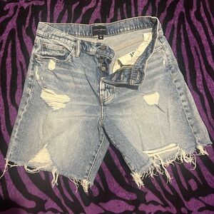 Lucky Brand Light Blue Distressed Jean Shorts